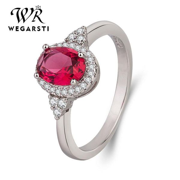 cluster rings wegarsti romantic ruby gemstone fine jewelry cz crystal 925 silver ring women's bridal engagement wedding size 5-10, Golden;silver
cluster rings wegarsti romantic ruby gemstone fine jewelry cz crystal 925 silver ring women's bridal engagement wedding size 5-10, Golden;silver