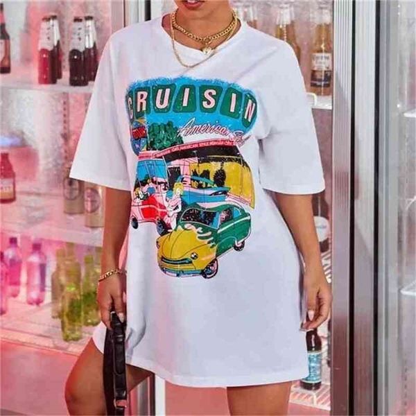 women's retro car t-shirt letter print cruisin t shirt casual short sleeve crew neck 210512, White
women's retro car t-shirt letter print cruisin t shirt casual short sleeve crew neck 210512, White