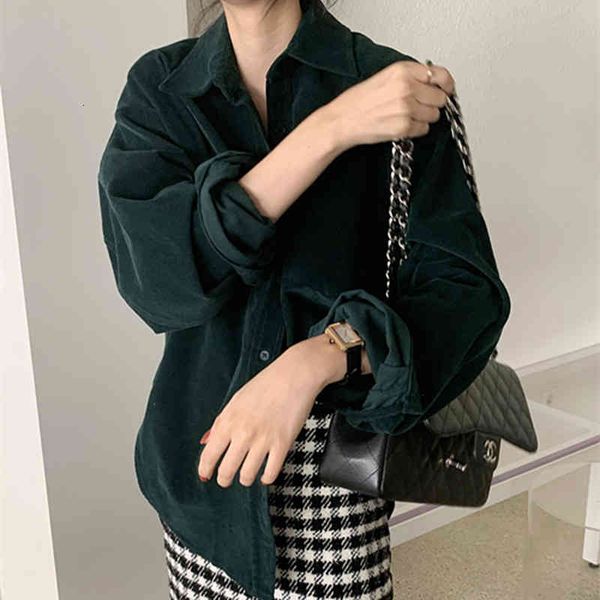 women's blouses & shirts hzirip vintage chic corduroy shirt women solid spring autumn ol elegant loose lapel long sleeve female ajar, White
women's blouses & shirts hzirip vintage chic corduroy shirt women solid spring autumn ol elegant loose lapel long sleeve female ajar, White
