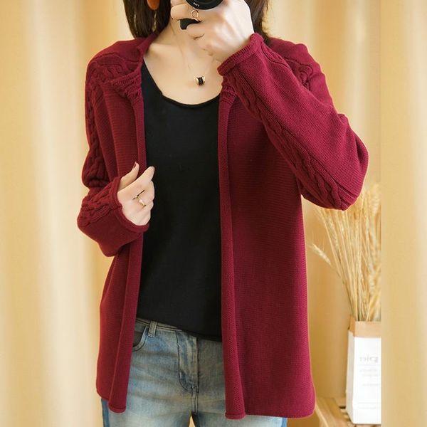 women's knits & tees sweaters plus size knit coats jackets 2021 autumn knitted woollen splicing weaving cardigan jumper sweater woma, White
women's knits & tees sweaters plus size knit coats jackets 2021 autumn knitted woollen splicing weaving cardigan jumper sweater woma, White