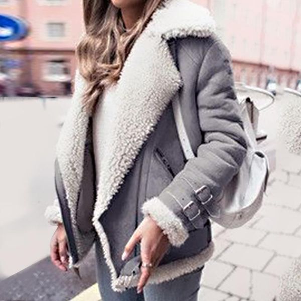 women's jackets cotton lambswool winter jacket women plus size warm thick suede lapel fur coat female oversized outerwears top, Black;brown
women's jackets cotton lambswool winter jacket women plus size warm thick suede lapel fur coat female oversized outerwears top, Black;brown