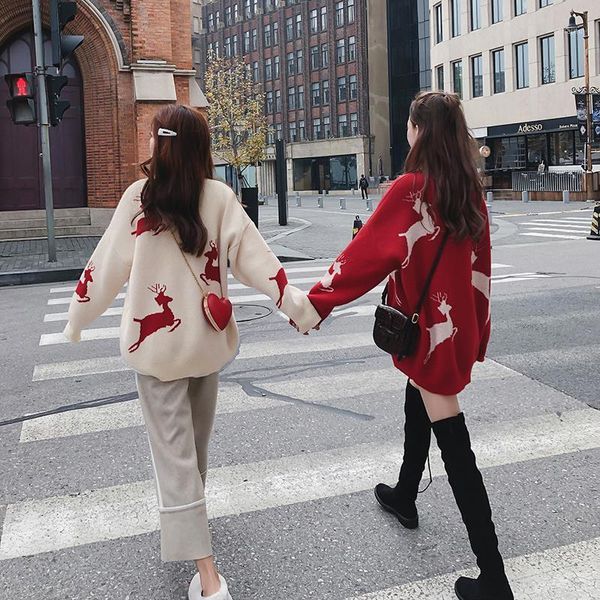 thickened autumn and winter sweater women 2021 loose korean lazy wind very fairy big red net coat women's sweaters, White;black
thickened autumn and winter sweater women 2021 loose korean lazy wind very fairy big red net coat women's sweaters, White;black