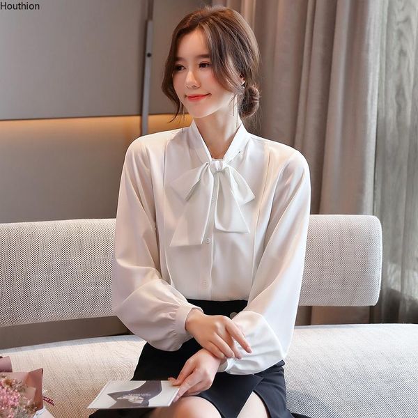 women's blouses & shirts long sleeve women blouse solid color bow shirt v-neck chiffon comfortable casual fashion korean summer houthio, White
women's blouses & shirts long sleeve women blouse solid color bow shirt v-neck chiffon comfortable casual fashion korean summer houthio, White