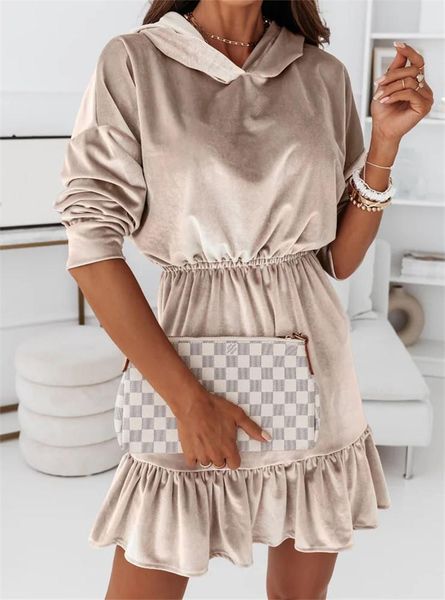 casual dresses women robe femme autumn winter solid color a-line dress ruffles long sleeve elastic waist velvet warm for woman vestidos, Black;gray
casual dresses women robe femme autumn winter solid color a-line dress ruffles long sleeve elastic waist velvet warm for woman vestidos, Black;gray