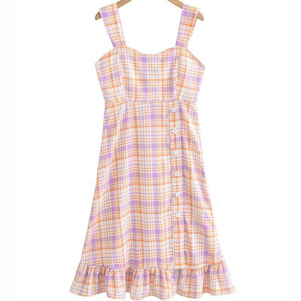 casual dresses blingblingee 2021 summer sleeveless plaid long midi dress wide straps high waist buttons women knee length ruffles female, Black;gray
casual dresses blingblingee 2021 summer sleeveless plaid long midi dress wide straps high waist buttons women knee length ruffles female, Black;gray