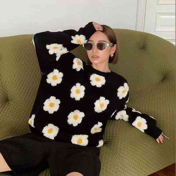 three-dimensional flower embroidery sweater women lazy niche loose pullover sweater korean version of wild sweet fashion sweater y1110, White;black
three-dimensional flower embroidery sweater women lazy niche loose pullover sweater korean version of wild sweet fashion sweater y1110, White;black
