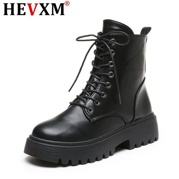 boots hevxm women's 2021 autumn winter ankle warm short women leather shoes, Black 
boots hevxm women's 2021 autumn winter ankle warm short women leather shoes, Black
