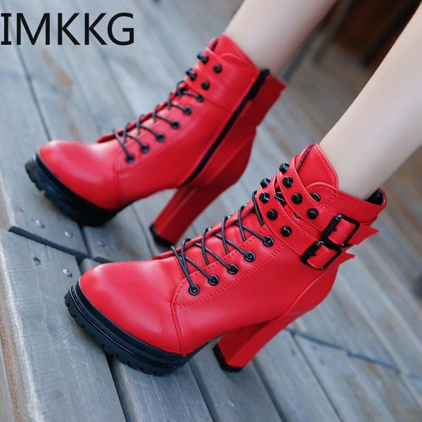 women brand square heel boots lady round rivets ankle shoes girl fashion lace up platform knight, Black
women brand square heel boots lady round rivets ankle shoes girl fashion lace up platform knight, Black