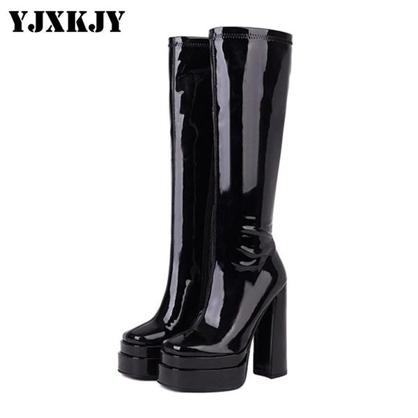boots yjxkjy knee high ladies black patent leather thick platform botas zipper square toe heeled women fashion shoes
boots yjxkjy knee high ladies black patent leather thick platform botas zipper square toe heeled women fashion shoes