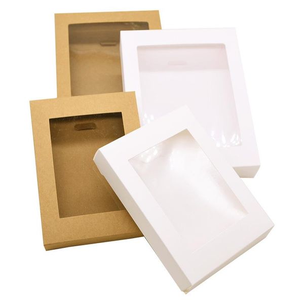 gift wrap 6pcs multi size kraft paper box with clear window candy cookie for home wedding birthday party packing decor
gift wrap 6pcs multi size kraft paper box with clear window candy cookie for home wedding birthday party packing decor