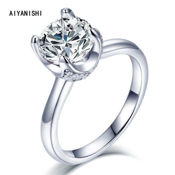 cluster rings aiyanishi wedding for women flower 2ct sona diamond ring engagement bridal anel accessories gifts drop, Golden;silver
cluster rings aiyanishi wedding for women flower 2ct sona diamond ring engagement bridal anel accessories gifts drop, Golden;silver