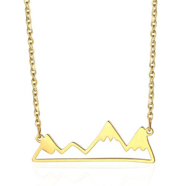 chains stainless steel gold delicate minimalism snow mountain pendant necklace jewelry gift for him with chain, Silver
chains stainless steel gold delicate minimalism snow mountain pendant necklace jewelry gift for him with chain, Silver