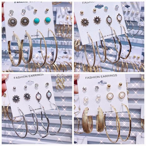 hoop & huggie fashion earrings set for women geometric gold metal circle vintage jewelry 2021 trend ear ring hoops, Golden;silver
hoop & huggie fashion earrings set for women geometric gold metal circle vintage jewelry 2021 trend ear ring hoops, Golden;silver