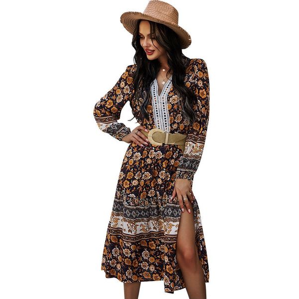 lace floral summer dress deep v-neck boho beach midi elegant dresses women long sleeve casual loose autumn femme robe 210421, Black;gray
lace floral summer dress deep v-neck boho beach midi elegant dresses women long sleeve casual loose autumn femme robe 210421, Black;gray