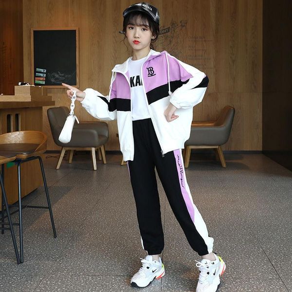 children big girls patchwork colorblock clothes sets teenager spring autumn sport jackets + pants 2 pcs kids tracksuit outfits clothing, White
children big girls patchwork colorblock clothes sets teenager spring autumn sport jackets + pants 2 pcs kids tracksuit outfits clothing, White