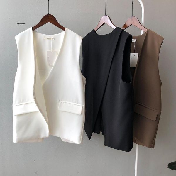 women's vests suit vest spring korean version of the v-neck sleeveless loose back, Black;white
women's vests suit vest spring korean version of the v-neck sleeveless loose back, Black;white