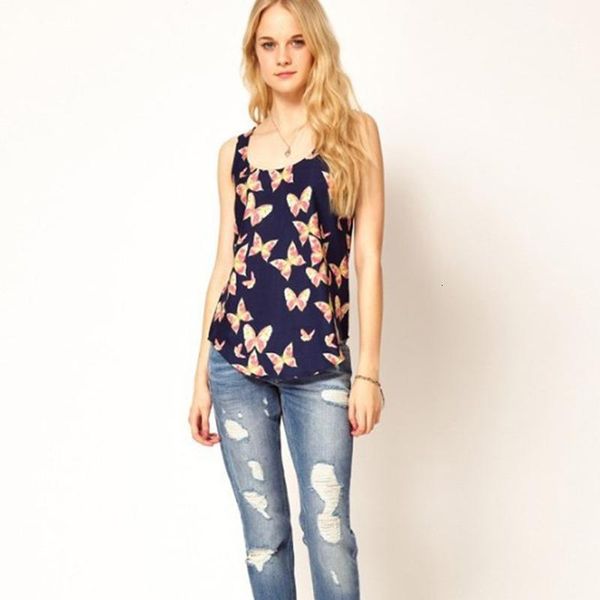 women's tanks & camis summer fashion chiffon printed vest women tank butterfly casual o-neck sleeveless 1yas, White
women's tanks & camis summer fashion chiffon printed vest women tank butterfly casual o-neck sleeveless 1yas, White