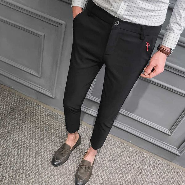 business dress pants casual slim fit formal pants for men streetwear nightclub social trousers pantalon homme balck gray 210527, White;black
business dress pants casual slim fit formal pants for men streetwear nightclub social trousers pantalon homme balck gray 210527, White;black