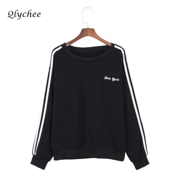 women's hoodies & sweatshirts qlychee stripe letter casual sweatshirt women clothing thick autumn winter warm soft long sleeve female, Black
women's hoodies & sweatshirts qlychee stripe letter casual sweatshirt women clothing thick autumn winter warm soft long sleeve female, Black