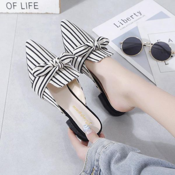 slippers 2021 women muller shoes striped bow design college style female foot office gentlewoman casual, Black
slippers 2021 women muller shoes striped bow design college style female foot office gentlewoman casual, Black