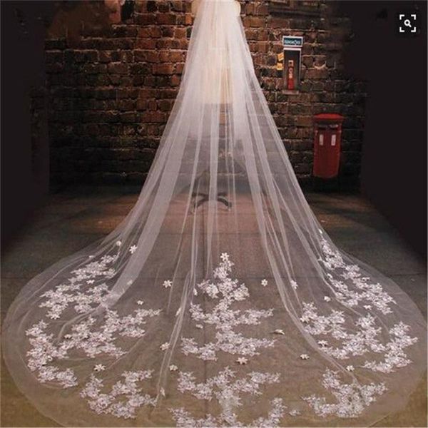 bridal veils amazing long wedding veil with 3d flowers cathedral lace appliques head headpieces bride 3.5m 4m 5m accessory, Black
bridal veils amazing long wedding veil with 3d flowers cathedral lace appliques head headpieces bride 3.5m 4m 5m accessory, Black