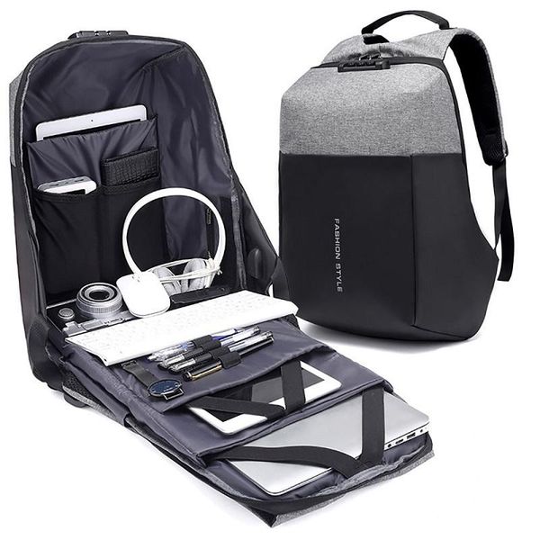 backpack men's fashion usb rechargeable password lock anti-theft busines computer teenager students travel school bag
backpack men's fashion usb rechargeable password lock anti-theft busines computer teenager students travel school bag