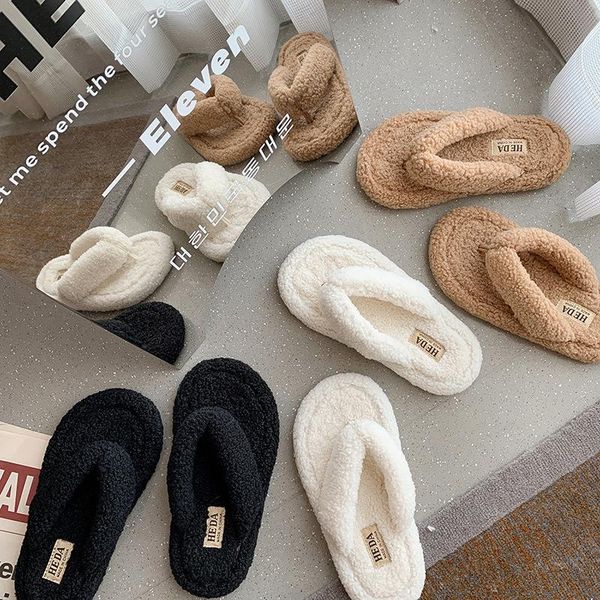 slippers women fluffy fashion cozy faux fur flip flops slipper for woman warm plush home flat soft female furry slides shoes, Black 
slippers women fluffy fashion cozy faux fur flip flops slipper for woman warm plush home flat soft female furry slides shoes, Black