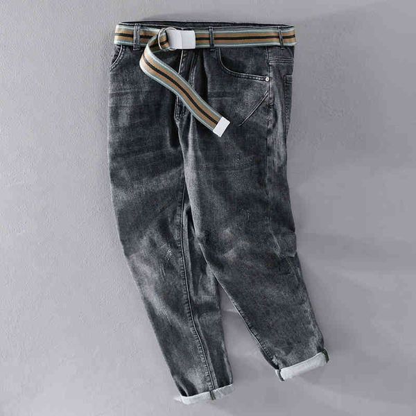 men's jeans belt ankle-length cotton pants stretch casual retro trousers men black comfortable clothes spodnie pantalones 8xe6, Blue
men's jeans belt ankle-length cotton pants stretch casual retro trousers men black comfortable clothes spodnie pantalones 8xe6, Blue