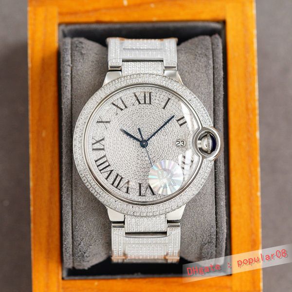 automatic mens watch 42mm full diamond mechanical watches diamonds bezel sapphire mirror fashion business wristwatch for menwatch classic 02, Slivery;brown
automatic mens watch 42mm full diamond mechanical watches diamonds bezel sapphire mirror fashion business wristwatch for menwatch classic 02, Slivery;brown