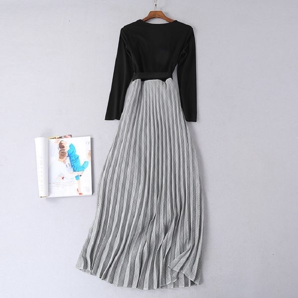 casual dresses dress long s spring fashion women vintage v-neck long-sleeved black knit plaid pleated hem 8ayh, Black;gray
casual dresses dress long s spring fashion women vintage v-neck long-sleeved black knit plaid pleated hem 8ayh, Black;gray