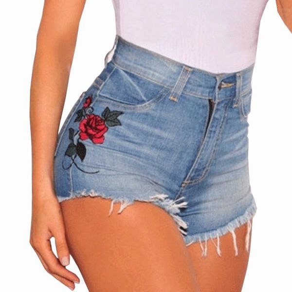 women's shorts 2021 summer embroidered flower stretch denim women high waist slim short feminino all match jeans plus size, White;black
women's shorts 2021 summer embroidered flower stretch denim women high waist slim short feminino all match jeans plus size, White;black