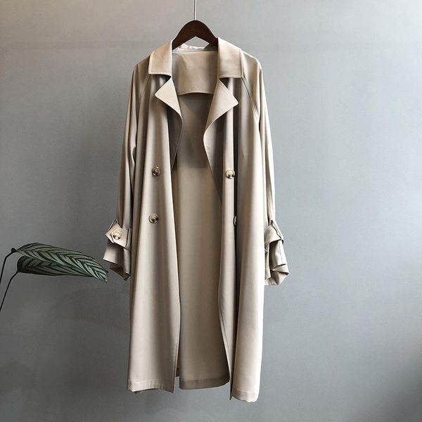 women's trench coats korean mid-length loose big size apricot thin coat elegant women autumn double breasted lapel long sleeve windbrea, Tan;black
women's trench coats korean mid-length loose big size apricot thin coat elegant women autumn double breasted lapel long sleeve windbrea, Tan;black