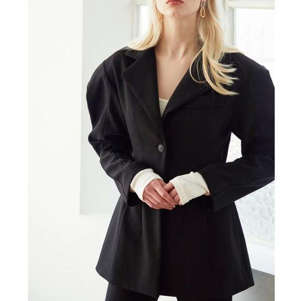 women's suits & blazers novalya casual slim notched women fashion single breasted jackets elegant collected waisted female ladies, White;black
women's suits & blazers novalya casual slim notched women fashion single breasted jackets elegant collected waisted female ladies, White;black