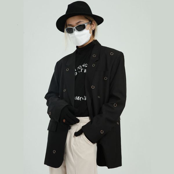 men's suits & blazers men metal ring loose casual white black jacket male korean streetwear fashion coat stage show clothing 2x7m
men's suits & blazers men metal ring loose casual white black jacket male korean streetwear fashion coat stage show clothing 2x7m