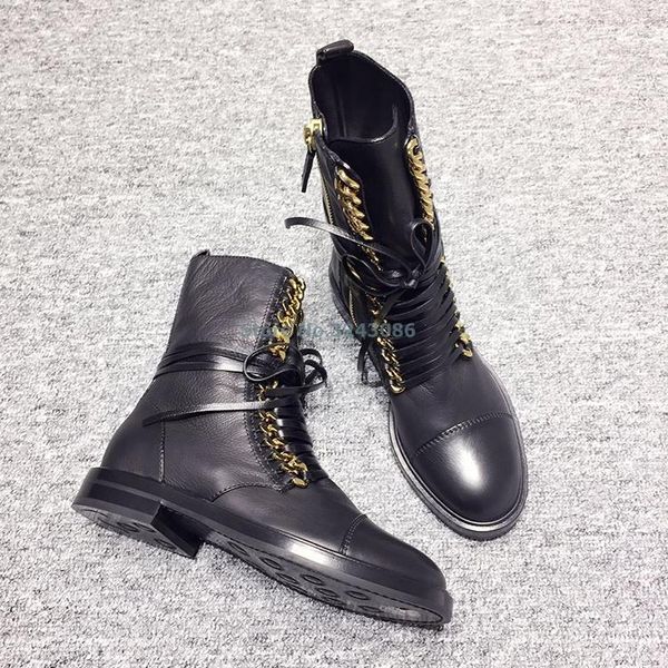 boots round toe metal chain side zipper flat black faux sheepskin cross strap lace up shoes women casual motorcycle
boots round toe metal chain side zipper flat black faux sheepskin cross strap lace up shoes women casual motorcycle