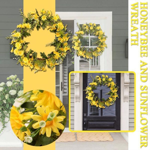 decorative flowers & wreaths modern home decor items daisy plastic circle fake flower simulation plant wreath artificial garland venue1
decorative flowers & wreaths modern home decor items daisy plastic circle fake flower simulation plant wreath artificial garland venue1