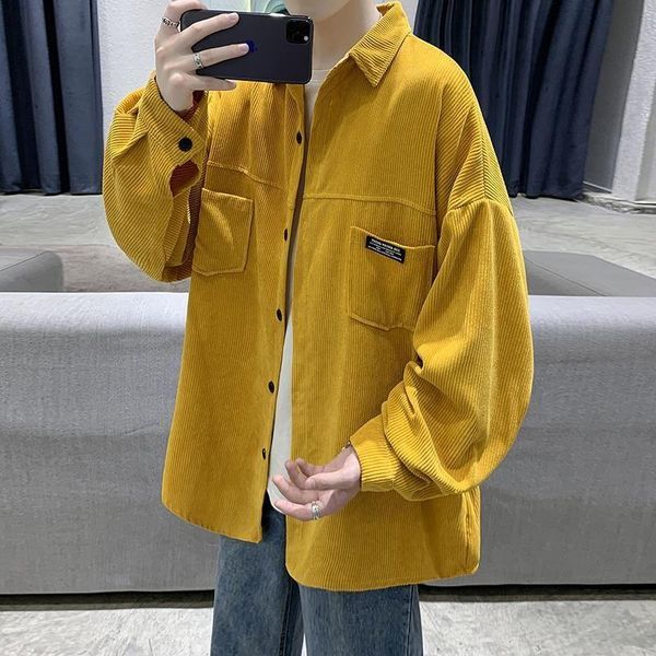 men's jackets autumn cardigan jacket men corduroy long-sleeved shirt male casual coats hong kong-style fashion all-match student oversi, Black;brown
men's jackets autumn cardigan jacket men corduroy long-sleeved shirt male casual coats hong kong-style fashion all-match student oversi, Black;brown