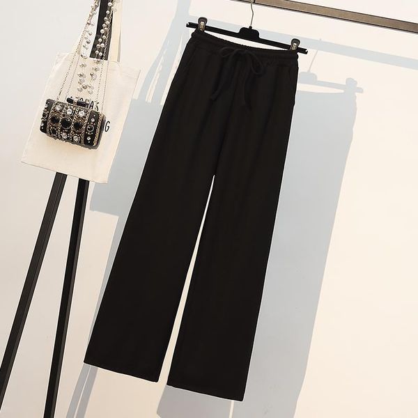 women's pants & capris large 2021 fat sister autumn high waist versatile slim straight casual wide leg sports, Black;white
women's pants & capris large 2021 fat sister autumn high waist versatile slim straight casual wide leg sports, Black;white