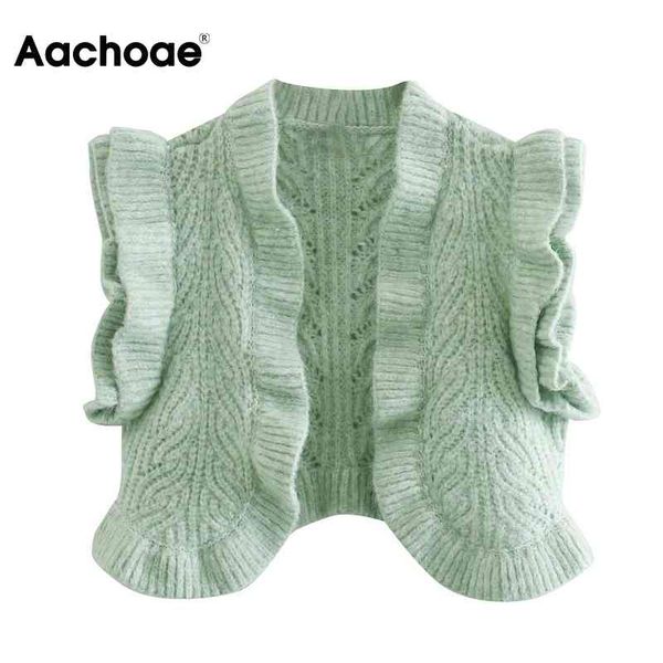 sweet women ruffles cropped cardigan solid color knitted vest sweater female casual sleeveless chic cardigans coat 210413, White;black
sweet women ruffles cropped cardigan solid color knitted vest sweater female casual sleeveless chic cardigans coat 210413, White;black