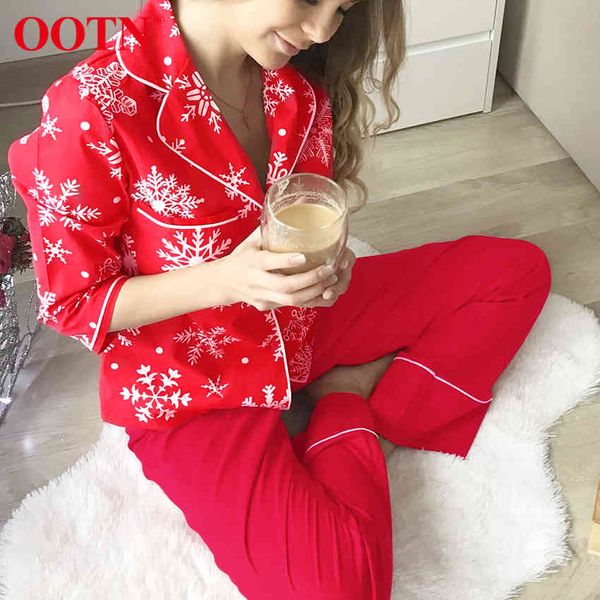 ootn casual print women pajamas suits snow red home two piece sets female three quarters sleeve and pants nightwear spring 210413, Black;red
ootn casual print women pajamas suits snow red home two piece sets female three quarters sleeve and pants nightwear spring 210413, Black;red