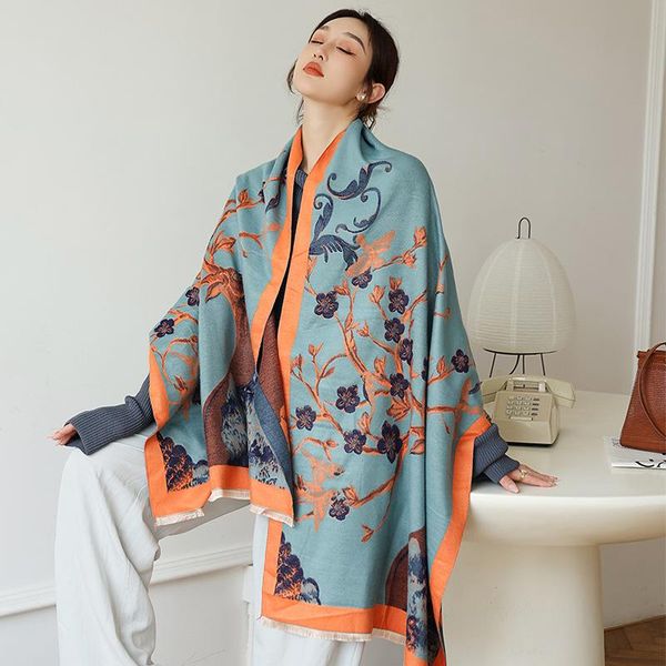 scarves woman fashion european and american style flower printing imitation cashmere shawl multifunction decorate warm scarf, Blue;gray
scarves woman fashion european and american style flower printing imitation cashmere shawl multifunction decorate warm scarf, Blue;gray