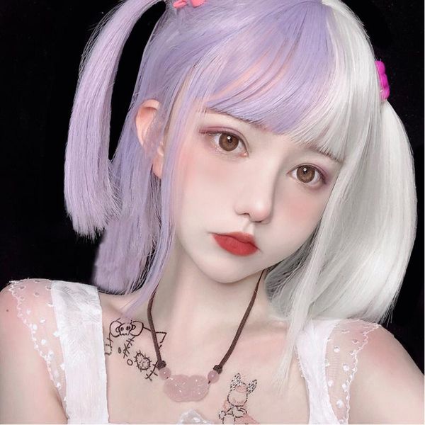 synthetic wigs shangke hair lolita wig pink purple green blonde black short bob with bangs for women cosplay heat resistant
synthetic wigs shangke hair lolita wig pink purple green blonde black short bob with bangs for women cosplay heat resistant