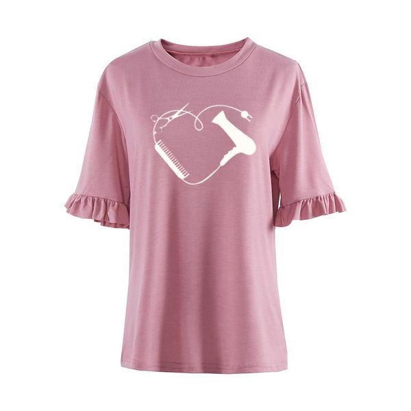 women's t-shirt summer womens petal sleeve hair dryer comb scissors barber t shirt 2021 harajuku casual camisetas female tees, White
women's t-shirt summer womens petal sleeve hair dryer comb scissors barber t shirt 2021 harajuku casual camisetas female tees, White