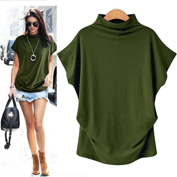 women's t-shirt loose t-shirts women jumpers short sleeve casual woman pullovers female streetwear pile collar solid tee shirt x01, White
women's t-shirt loose t-shirts women jumpers short sleeve casual woman pullovers female streetwear pile collar solid tee shirt x01, White