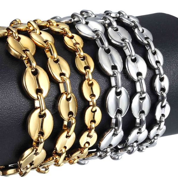 stainless steel coffee beans marina link chain bracelet for men women hip pop homme jewelry gifts new trendy 7/9/11mm kbm169, Golden;silver
stainless steel coffee beans marina link chain bracelet for men women hip pop homme jewelry gifts new trendy 7/9/11mm kbm169, Golden;silver