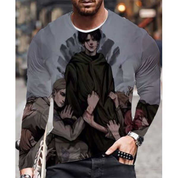 attack on titan adventure print men's 3d printed t-shirt visual impact party streetwear round neck high-quality long-sleeved designer x, White;black
attack on titan adventure print men's 3d printed t-shirt visual impact party streetwear round neck high-quality long-sleeved designer x, White;black