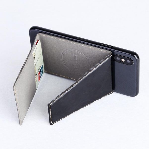 card holders folding invisible mobile phone holder cell id sticker universal wallet case bag, Brown;gray
card holders folding invisible mobile phone holder cell id sticker universal wallet case bag, Brown;gray