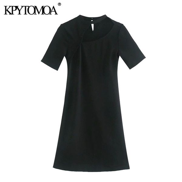 women chic fashion hollow out buttons decorate mini dress o neck short sleeve slim female dresses mujer 210420, Black;gray
women chic fashion hollow out buttons decorate mini dress o neck short sleeve slim female dresses mujer 210420, Black;gray