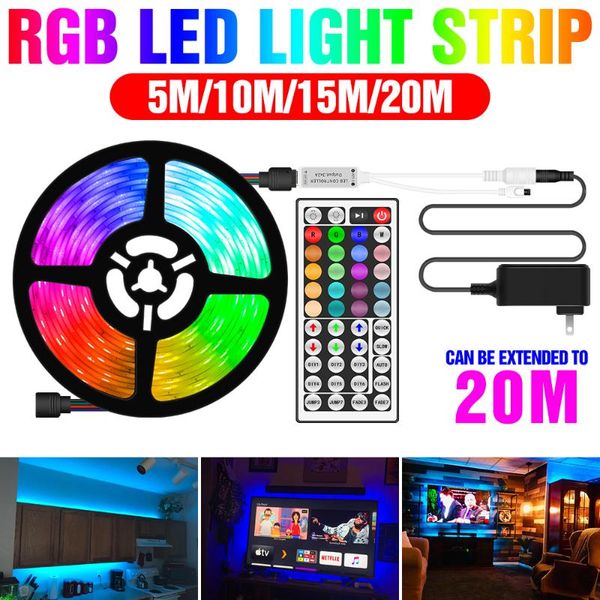 strips strip light led rgb smd waterproof flexible tape fita lamp 5m 10m 15m 20m ribbon dc 12v remote control + adapter
strips strip light led rgb smd waterproof flexible tape fita lamp 5m 10m 15m 20m ribbon dc 12v remote control + adapter
