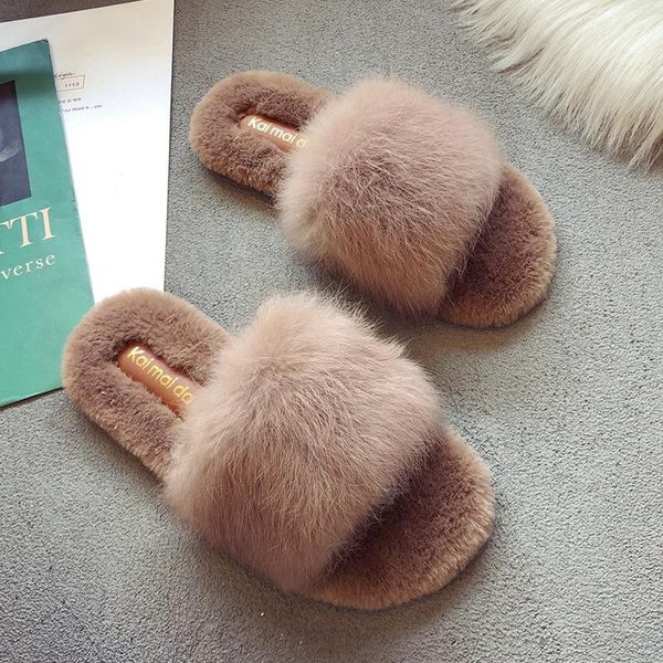 women furry slippers ladies shoes beige pink fur plush hair fluffy women's home footwear winter girl warm bh29, Black
women furry slippers ladies shoes beige pink fur plush hair fluffy women's home footwear winter girl warm bh29, Black